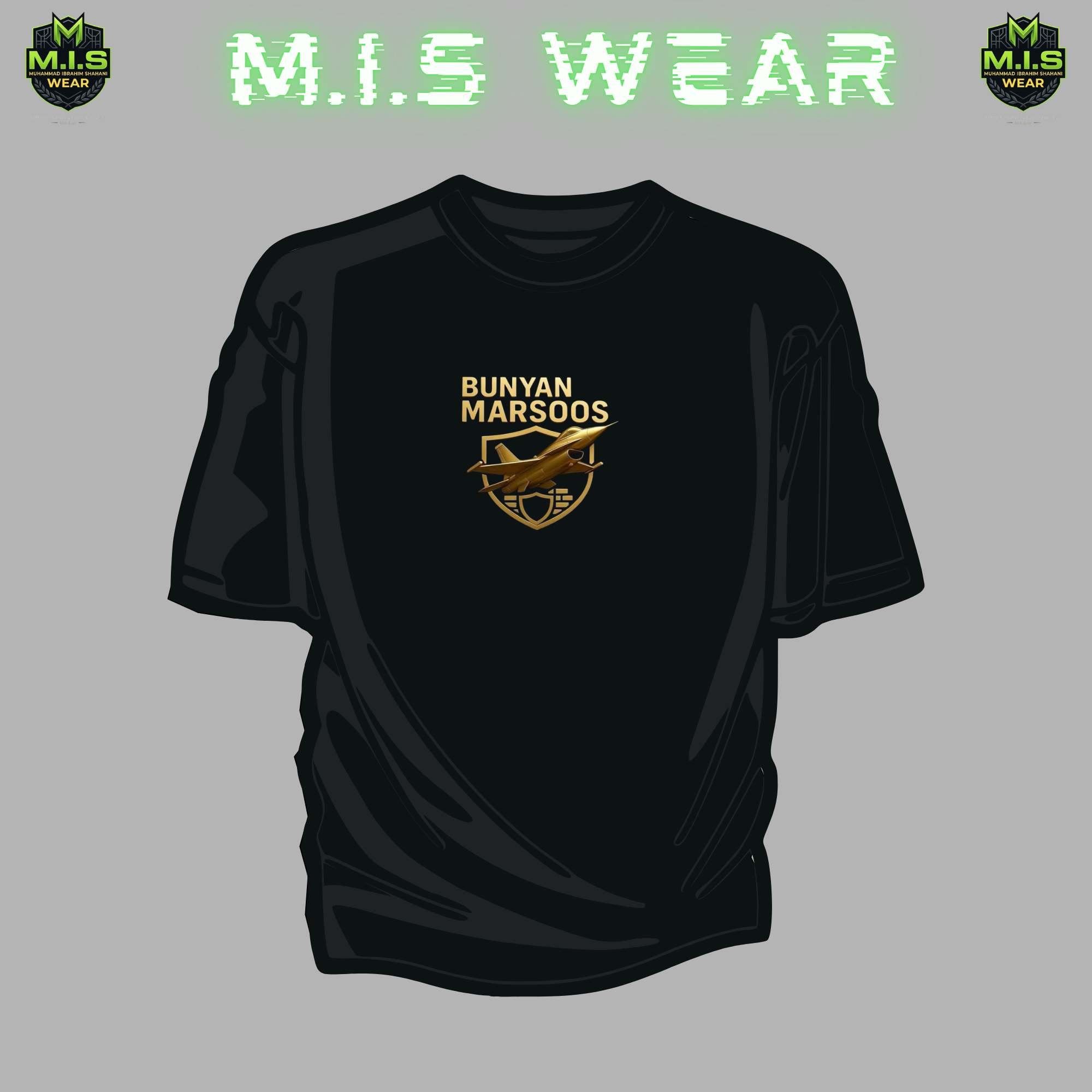 Men's 14 August Special Oversized T-Shirt – Bunyan Marsoos Jet Edition (Charcoal Black)