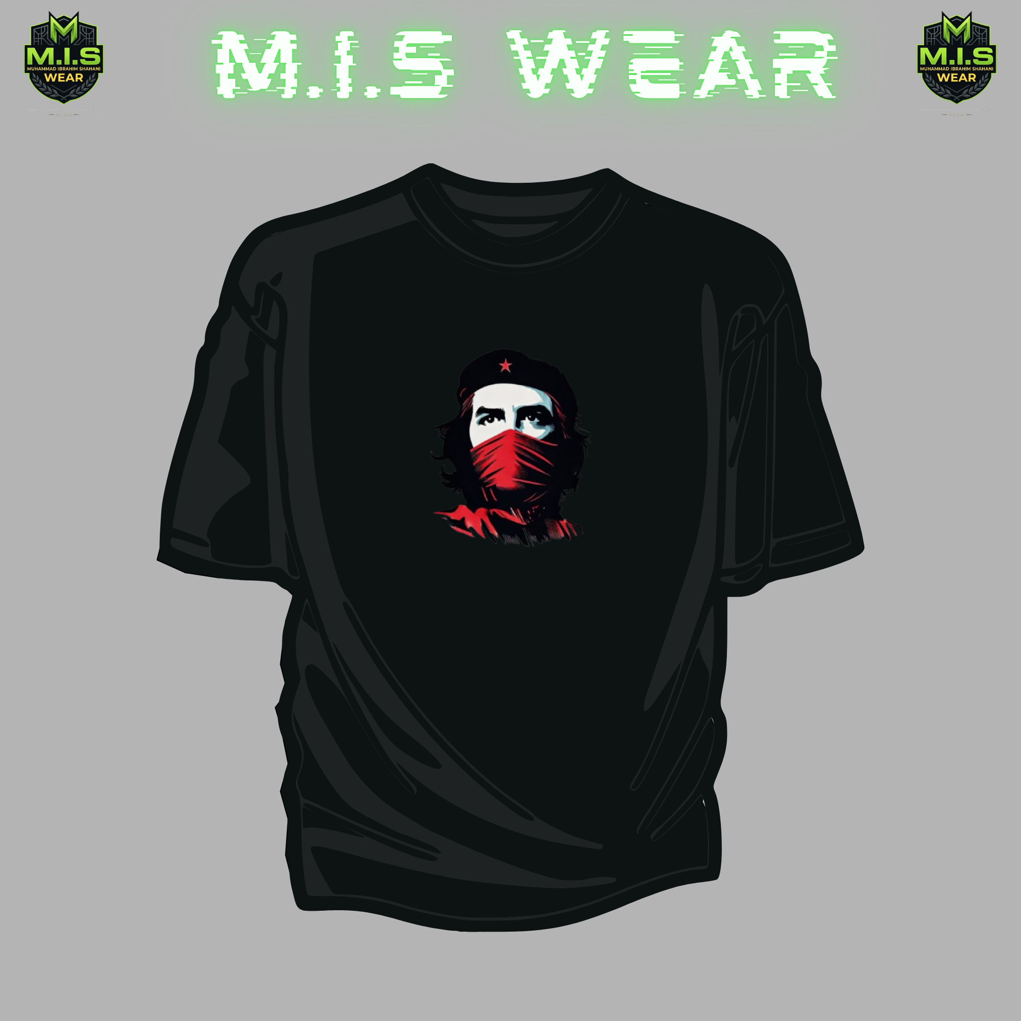 Revolutionary Masked Portrait Oversized Streetwear T-Shirt