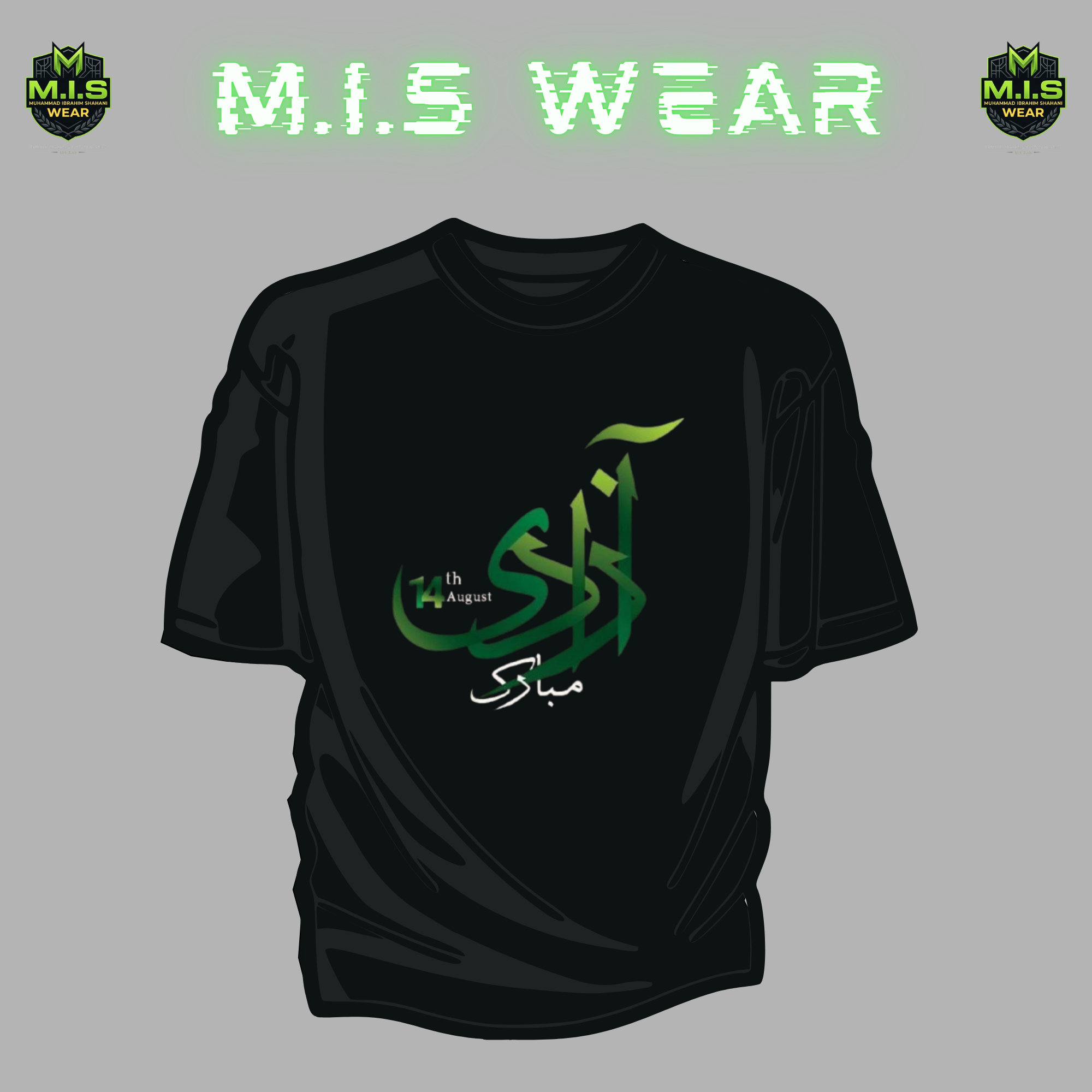 M.I.S WEAR "AZADI" Calligraphy Oversized Tee – 14 August Limited Drop