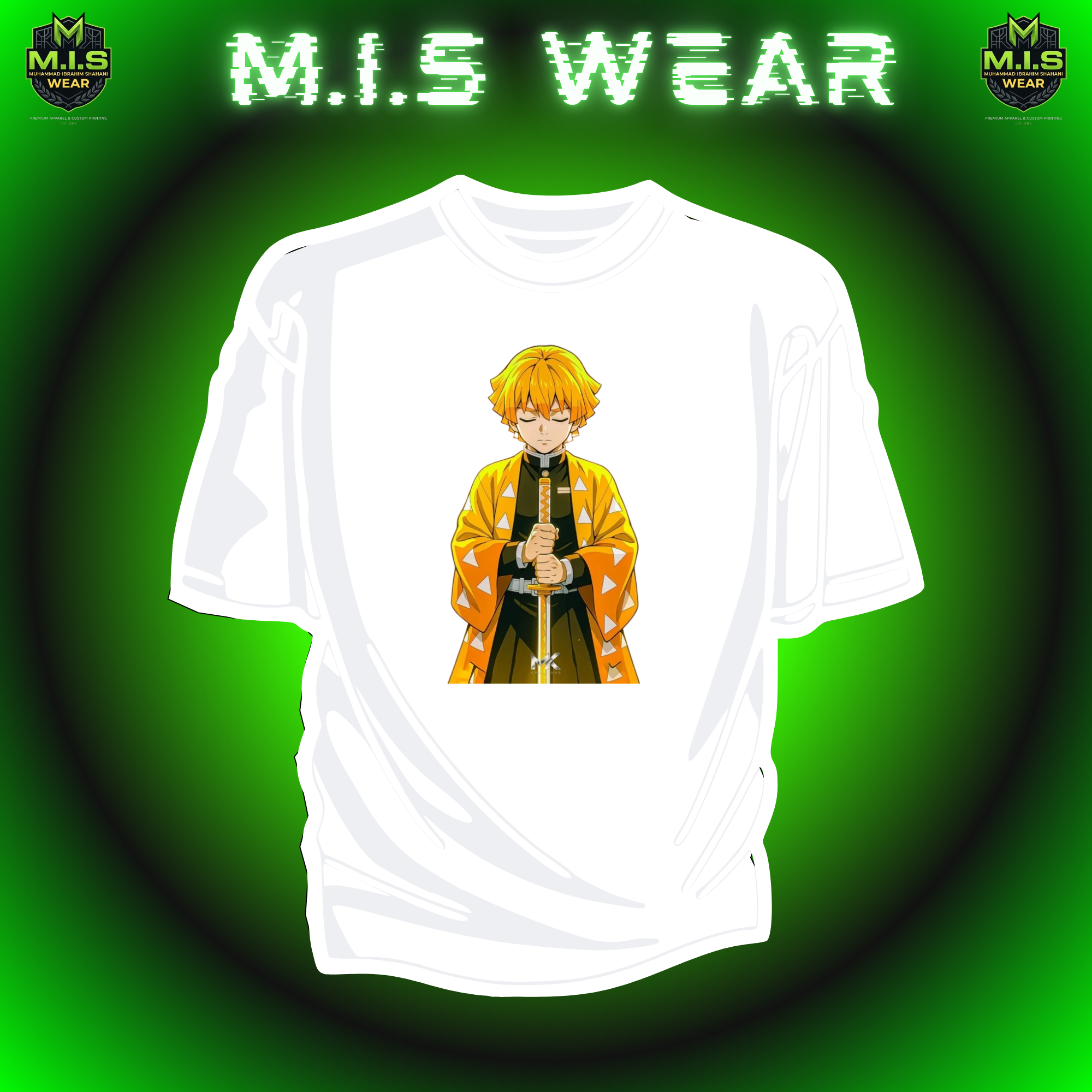 Zenitsu Agatsuma Thunder Breathing Premium Anime Streetwear T-Shirt