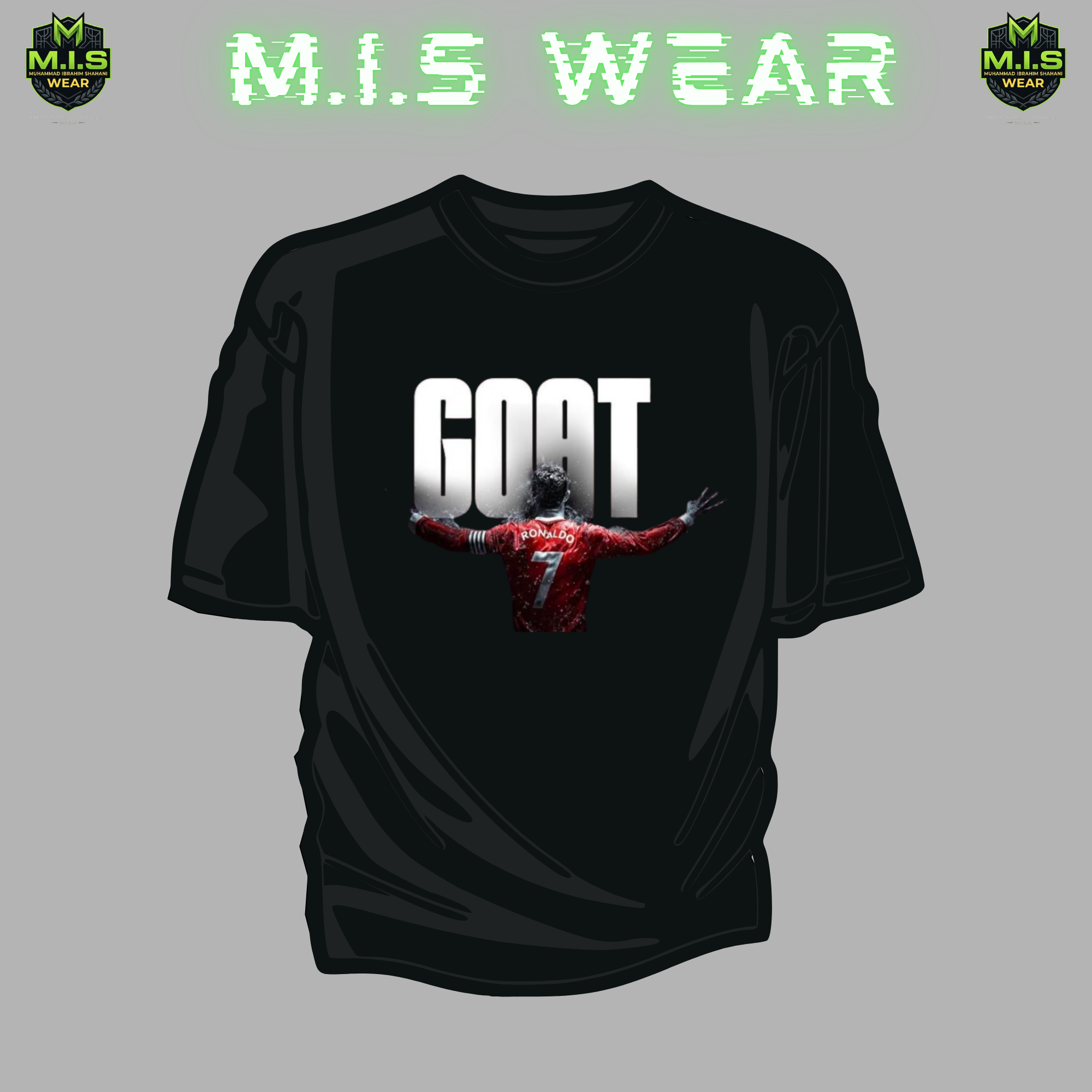 CR7 "GOAT" Celebration Graphic Tee – Football Edition