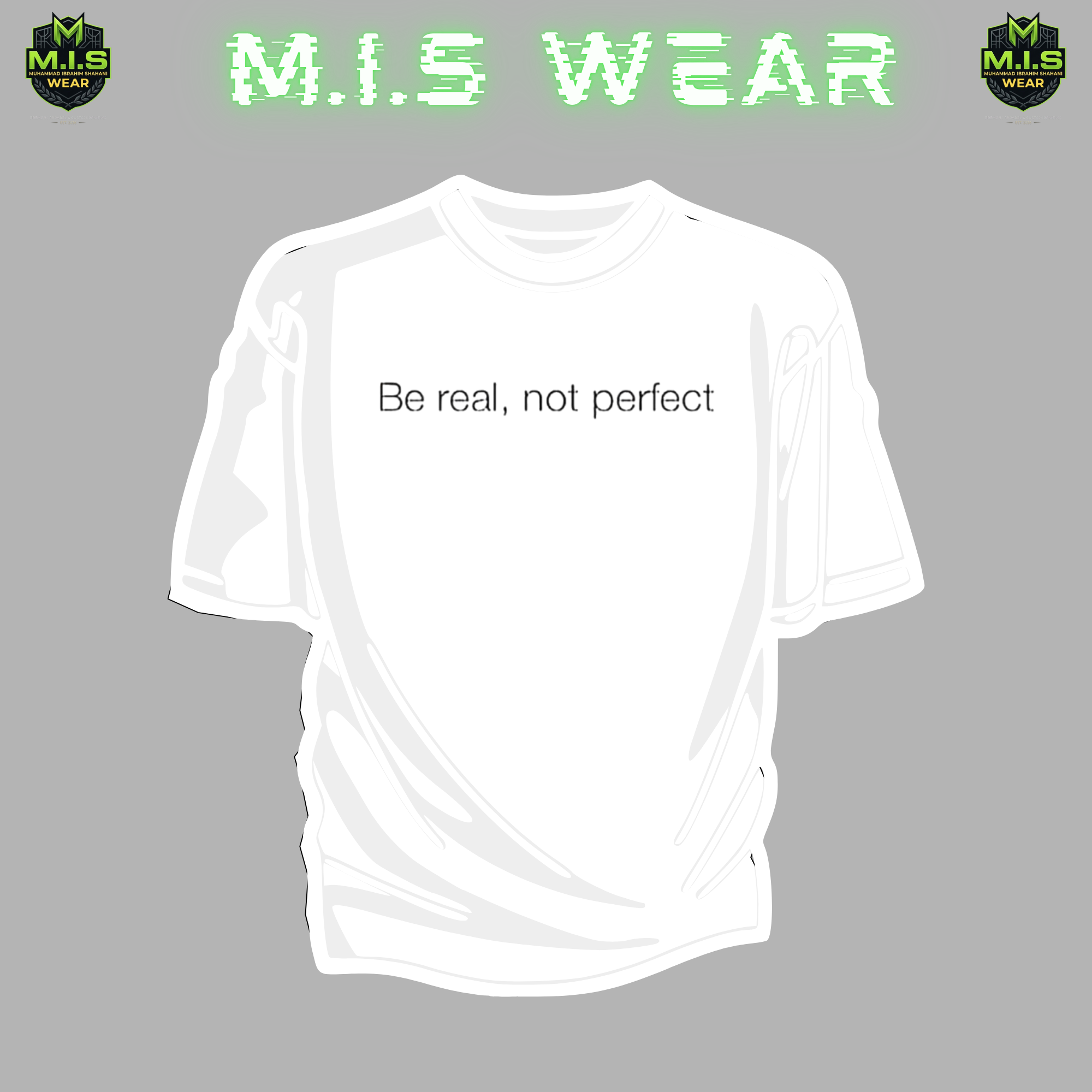 "Be Real, Not Perfect" Minimalist Aesthetic Tee