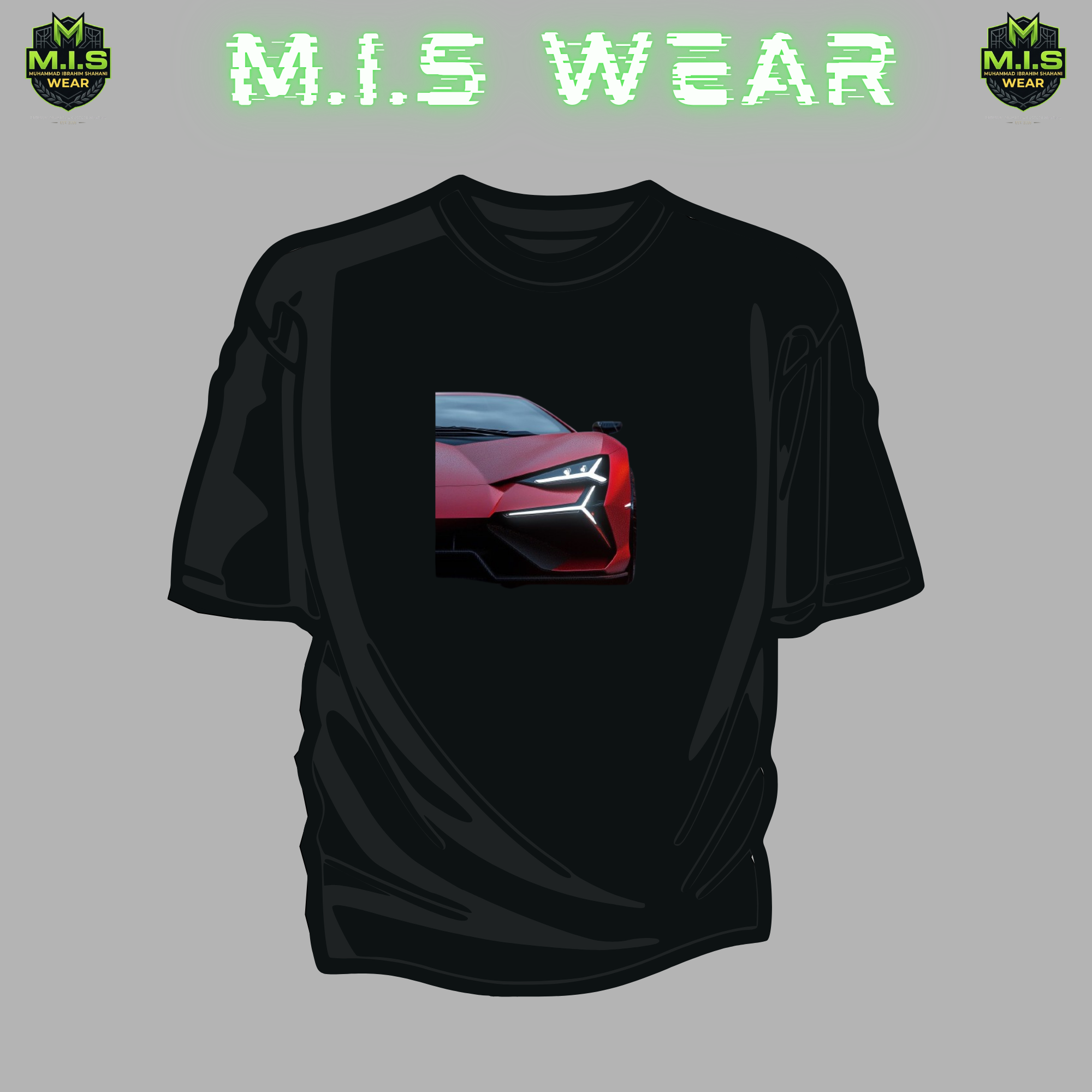 Revuelto Hypercar Aggressive Front Close-Up Tee – Automotive Edition