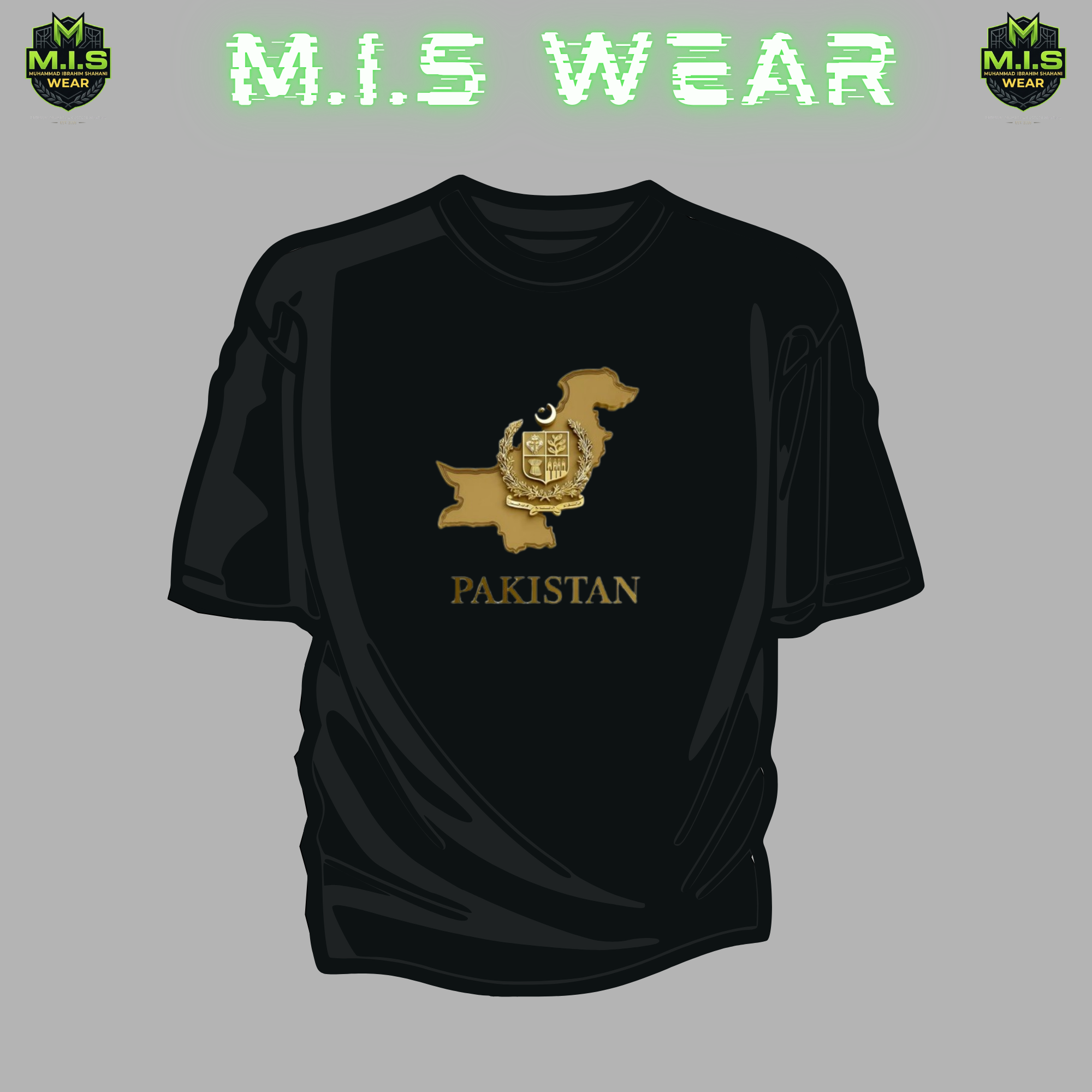 Pakistan Golden Emblem Metallic Map Tee – Independence Special