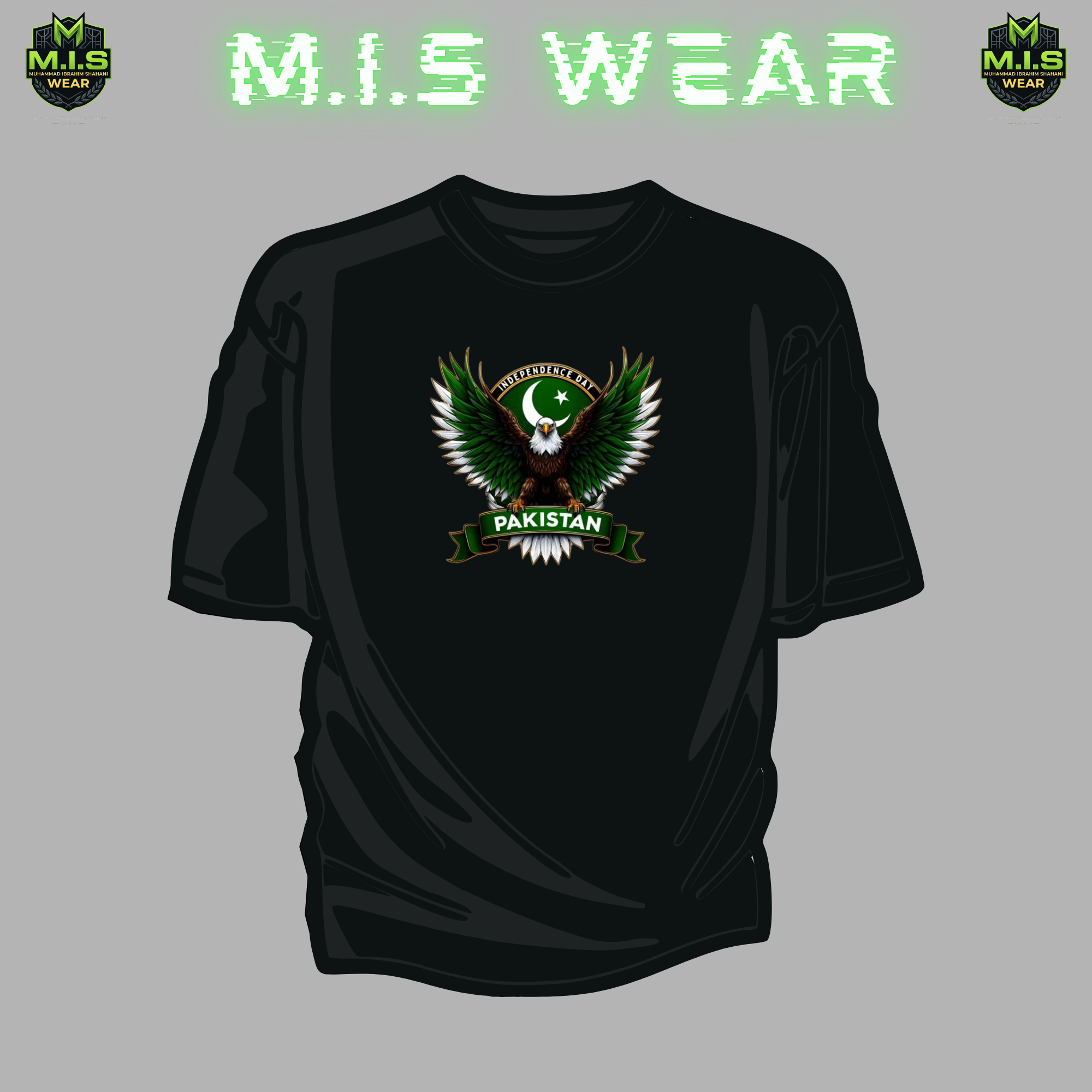 Pakistan Independence Day Special Eagle Graphic Tee – Premium Edition